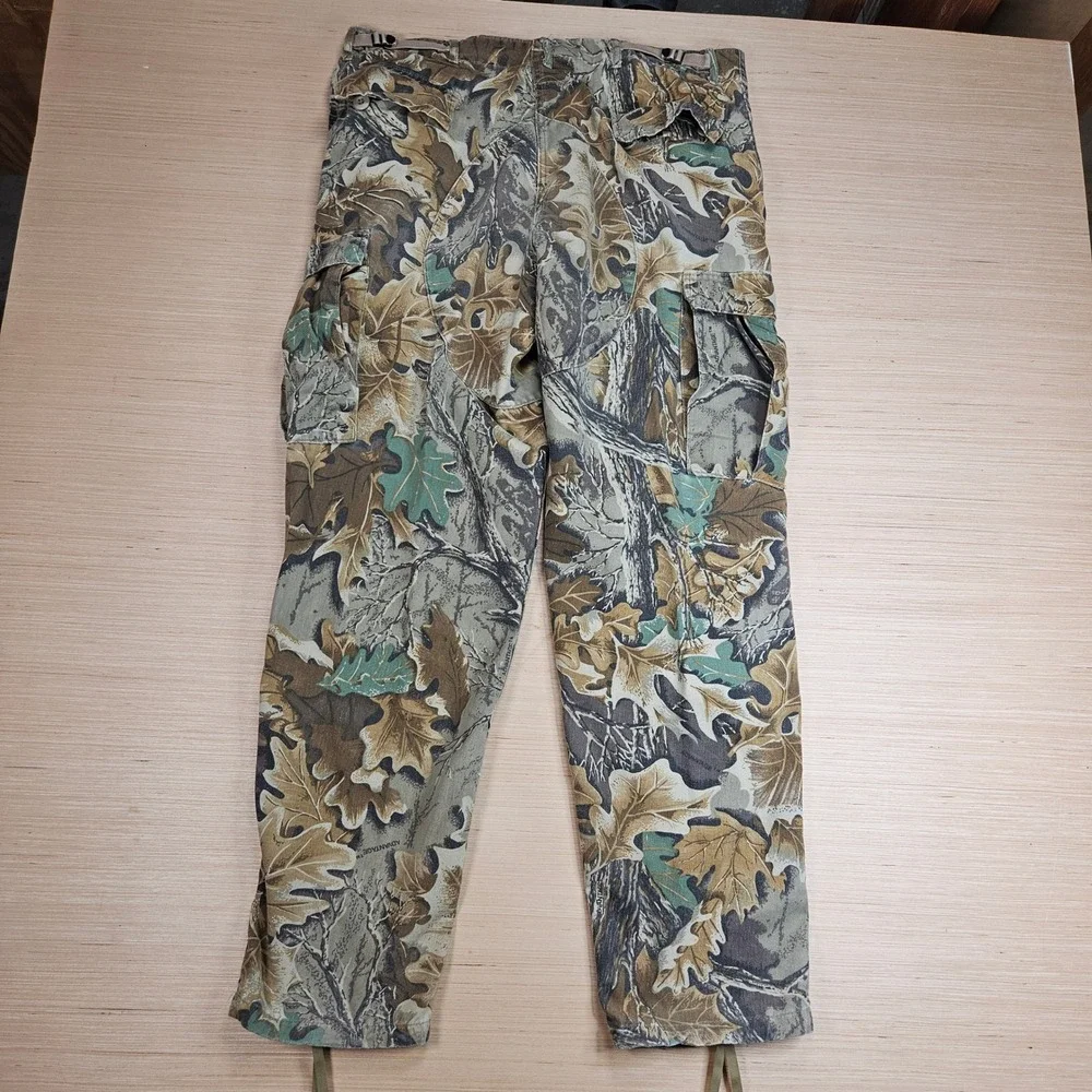 Vintage Military Advantage Timber Camo BDU Uniform Set Men L Long Leaf Hunting